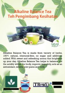 A flyer for homegrown tea leaves product.