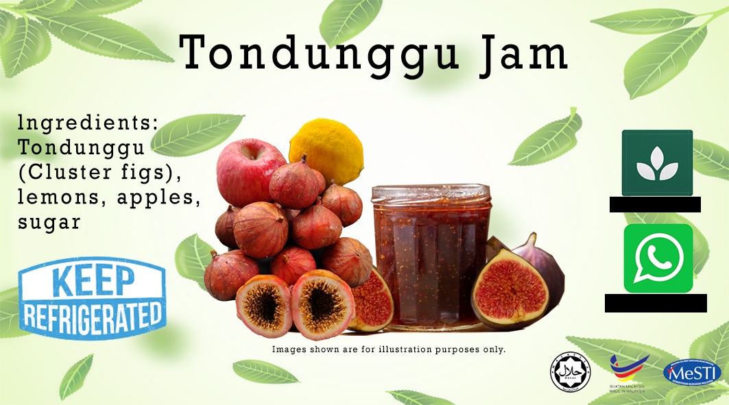 Sticker for a homemade Tondunggu Jam glass container.